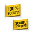 Secure shopping labels Secure shopping labels vector image