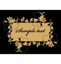 Floral label vector image