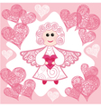 Angel hearts vector image