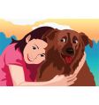 Love dog vector image