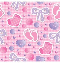 Baby seamless pattern vector image