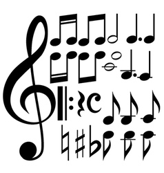 Musical notes vector image