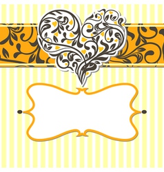Vintage card with abstract heart vector image