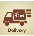 Truck free delivery vector image