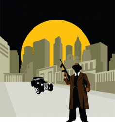 Crime town vector image