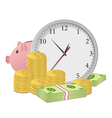 Time is money concept vector image