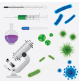 Medical tools and viruses vector image