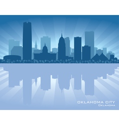Oklahoma City skyline silhouette vector image