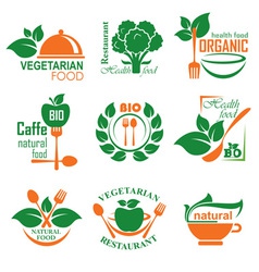 Health food label vector image