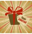 Retro Christmas Present Card vector image