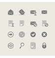 Post set of simple icons vector image
