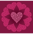 Heart from flowers vector image