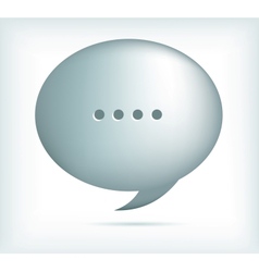 Silver speech bubbles vector image