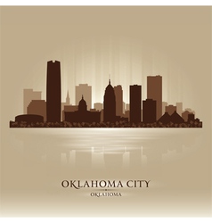 Oklahoma City skyline silhouette vector image