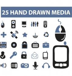 Hand drawn signs vector image