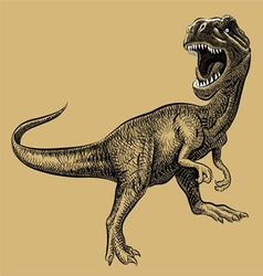 Dinosaur drawing vector image