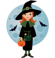 Little witch vector image