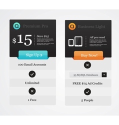 Price table vector image