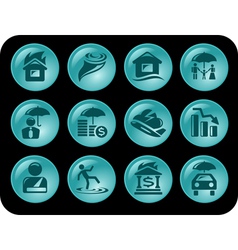 Insurance buttons vector image