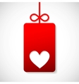 Paper banner with heart for your business vector image