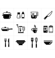 Kitchen icons set vector image