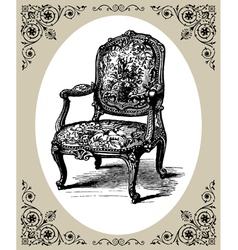 Baroque armchair vector image