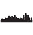 Detroit Michigan skyline vector image
