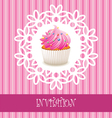 Card with cupcake vector image