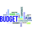 Word cloud budget vector image
