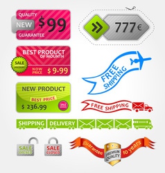Collection of sale elements vector image