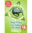 Horse riding banner Horse riding banner vector image