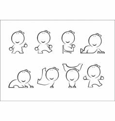 Cartoon babies vector image