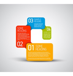 Set of colorful steps template vector image