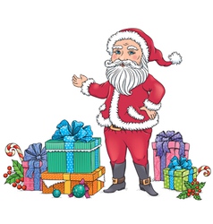 Santa Claus gifts vector image