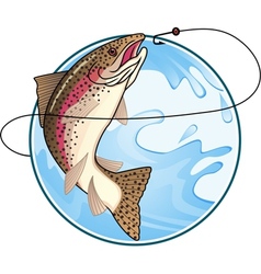 Trout fish vector image