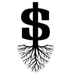 Growing Dollars vector image