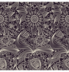 Floral seamless pattern vector image