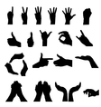 Hand signal on white vector image