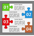 Design Template with Puzzle Pieces vector image