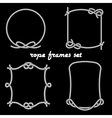 Rope Frames on Black Background Rope Frames on Black Background vector image