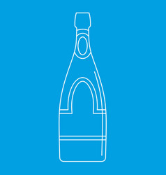 Champagne bottle icon outline style Champagne bottle icon outline style vector image