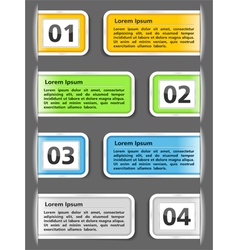 Design Template with Four Elements vector image
