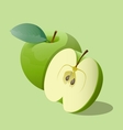 Ripe green apples Ripe green apples vector image