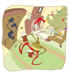 Jolly santa vector image