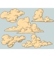 Vintage clouds vector image