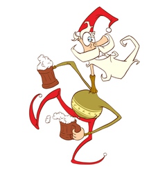 Jolly santa vector image