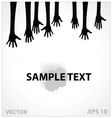 Hands sign black color vector image