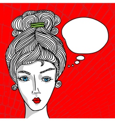 Beautiful woman face vector image