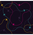 Seamless airplanes routes vector image