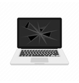 broken laptop vector image